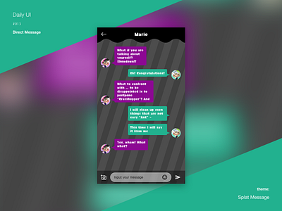 Daily UI #013 Direct Message adobexd dailyui