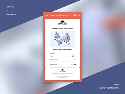 017 Email Recipt adobexd dailyui