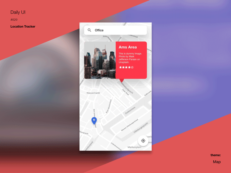 Daily UI #020 Location Tracker