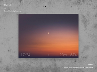 Daily UI #021 Home Monitoring Dashboard adobexd dailyui