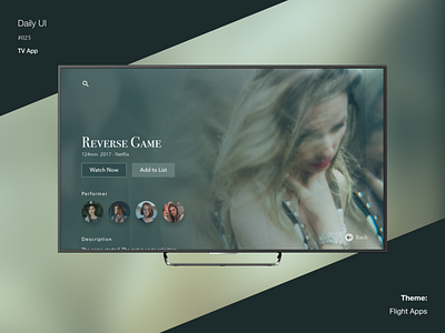 Daily UI #025 TV App adobexd dailyui