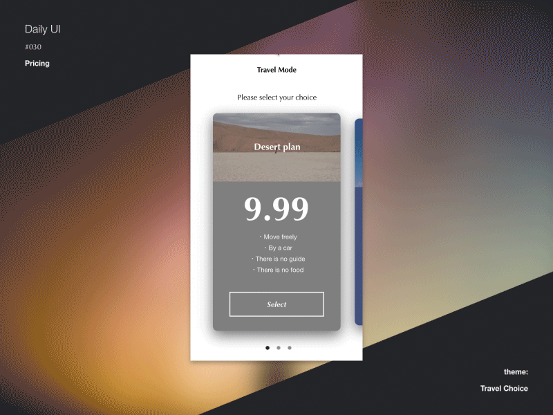 Daily UI #030 Pricing adobexd animation dailyui