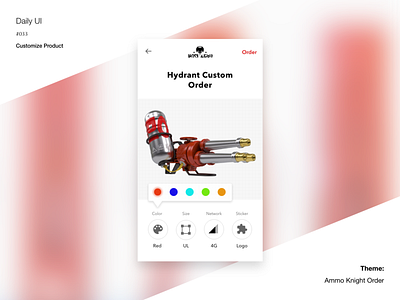 Daily UI #033 Customize Product