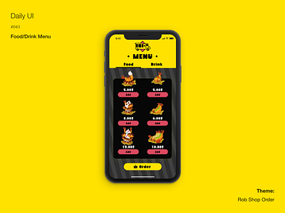 DailyUI #043 Food Drink Menu adobexd dailyui