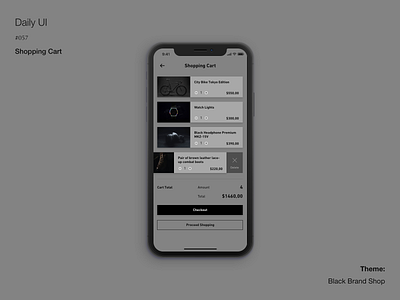 Daily UI #058 Shopping Cart adobexd daily ui