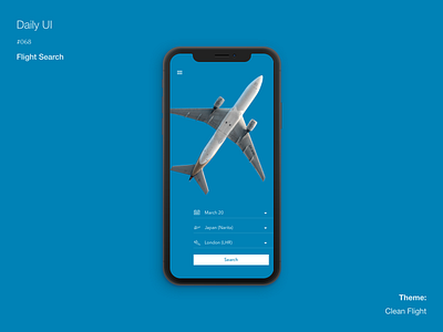 Daily UI #068 Flight Search adobexd dailyui