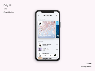 Daily UI #070 Event Listing