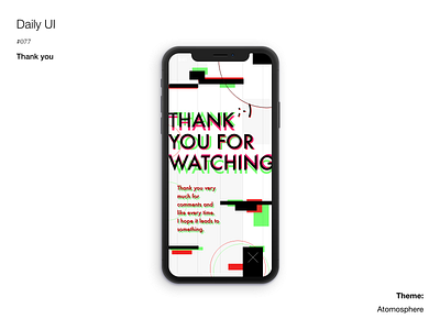 Daily UI #077 Thank you