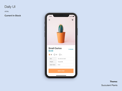 Daily UI #096 Current In-stock