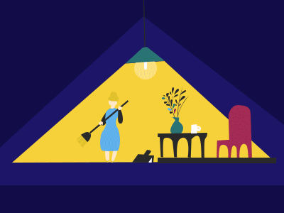 Cinderella's room cinderella gif graphic illustration motion visual