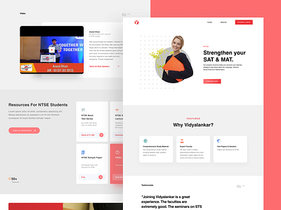 Course Page Mockup bold clean design education education website educational inspirational minimal student tutor tutorial typography ui