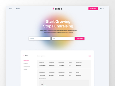 Blaze Finance - Landing Page