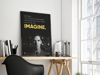 The Imitation Game bold branding clean design download free inspirational logo minimal motivational movie poster startup typography ui