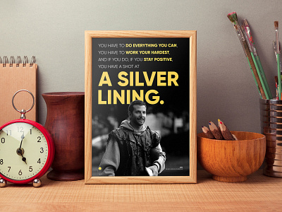 Silver Lining bold clean design download free inspirational minimal motivational movie poster startup typography ui
