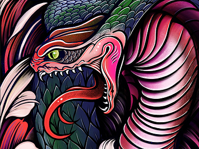 cobra cobra illustration tattoo traditional