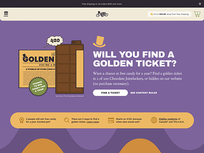 Another Room – Golden Ticket 420 campaign chocolate contest golden ticket jointlocker marketing ui ux weed