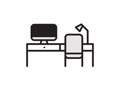 Desk icon desk icon line stroke workspace