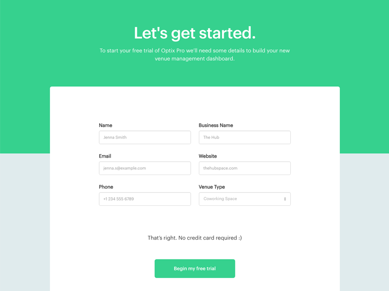 Optix - Sign Up by Shafeez Walji on Dribbble