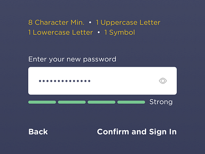 Humanize - Onboarding, Password onboarding password ui ux