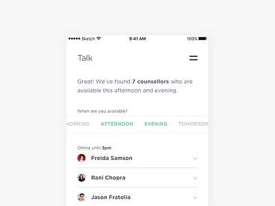 Humanize - Talk app availability find humanize ui ux