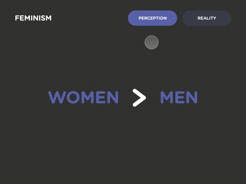 Perception Vs. Reality animation design feminism ui