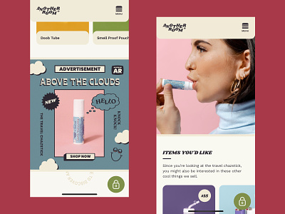 Another Room + DedCool another room chapstick dedcool ecommerce mobile pdp shopify travel ui ux