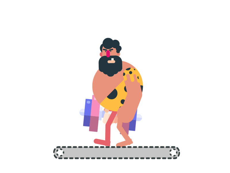 2D Caveman Walkcycle Character Animation in After Effects