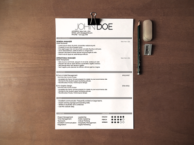 Minimalist Resume Template