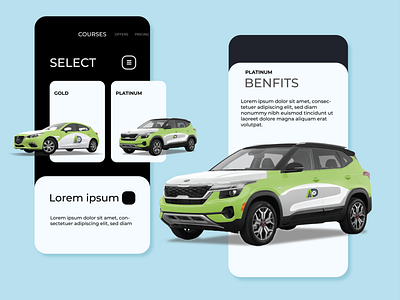 App Designt | Concept | UI/UX - Al Atlal Driving Institute app application branding concept design driving illustrator photoshop ui ux