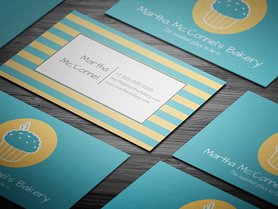 Minimal Bakery Business Card branding business card design graphic