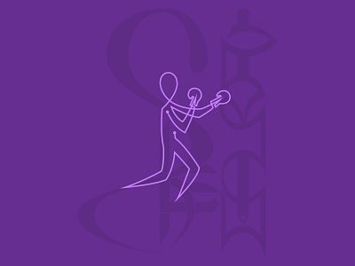 Boxing Pictogram in Single line boxing character fit fitness graphic graphic design graphics illustration line line art logo pictogram purple sport sports