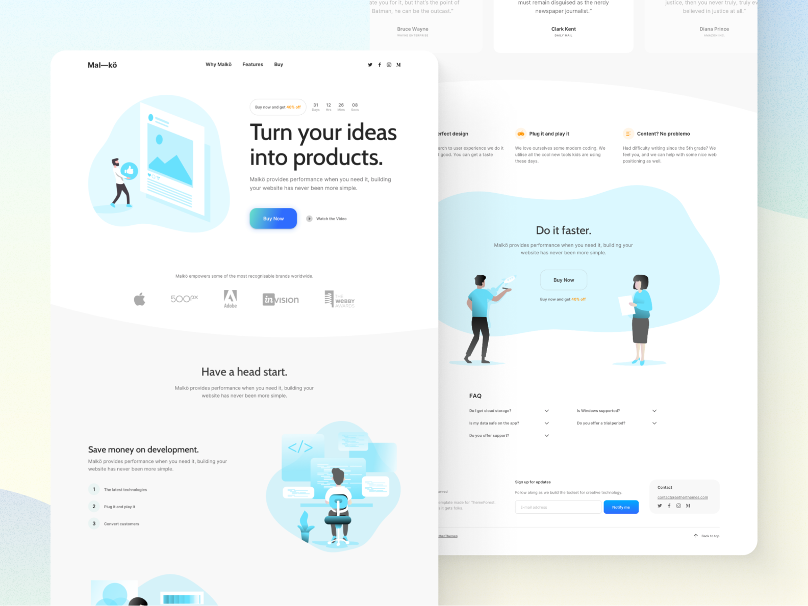 Malkö - Alternative homepage design by Nikolay Lechev on Dribbble