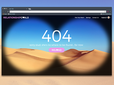 Dailyui 008 404 Error 404 daily ui 008 dating desert design error interface ui web webpage