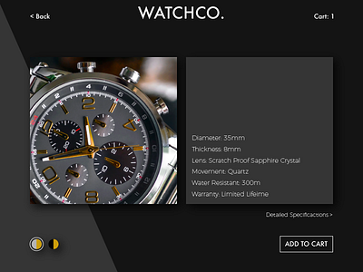 Dailyui 012 e-commerce 012 dailyui dark design ecommerce elite interface ui ux vector watch