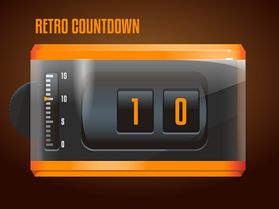 DailyUi 014 Countdown Timer 014 art countdown dailyui gloss retro skeuomorphism timer ui vector