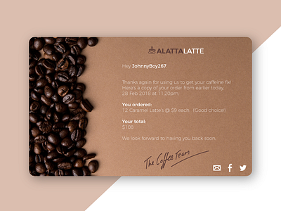 Dailyui 017 Email receipt