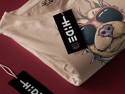 HIDE apparel brand identity design designer dog illustration fashion hide hoodie mockup streetwear