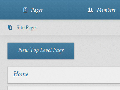Statamic CP work-in-progress blue front end statamic ui