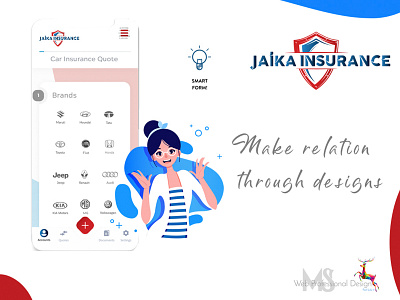 Jaika Insurance | Compare And Buy Policy Online branding business design illustration insurance logo online policy typography vector website