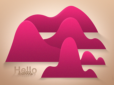 Hello Dribbble artcreativeposter debut debuts first shot illustration illustrationgraphic shot