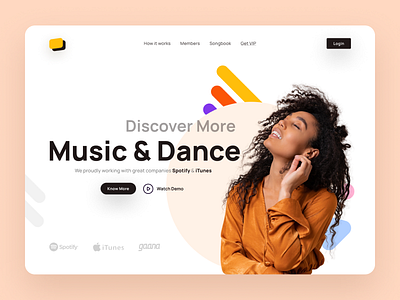 Music Landing Mockup