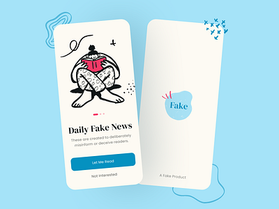 Fake news ui concept app design concept design design mobile ui onboarding ui splash ui ui design uidesign