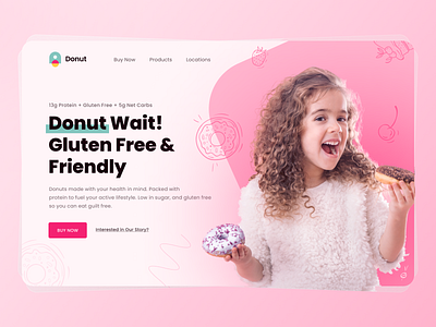 Donut Shop Web Concept app app design concept design design donut flatdesign landing page ui landingpage mobile ui ui ui design uidesign ux