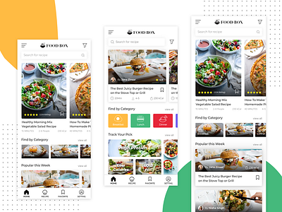 Food Recipe App Concept