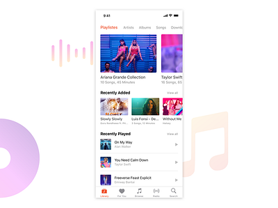 iTunes Design Concept app design music app uidesign