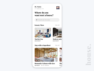 House Rent App UI Design