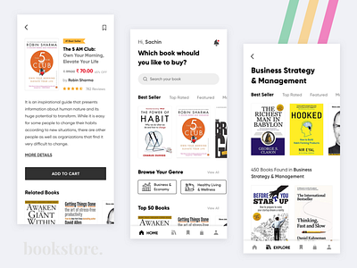 Book Store Design Concept app app ui kit books bookstore bookstore ui concept design design ui ui design ux