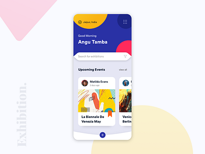Exhibition UI Design Concept app design concept design design exhibitions mobile app mobile ui ui ui design ux ux design uxui design