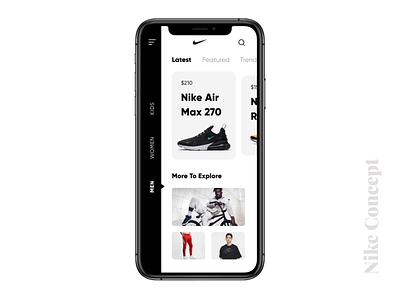 Nike UI Animation after effects animation app black design interaction interface invision studio nike sketchapp ui ux