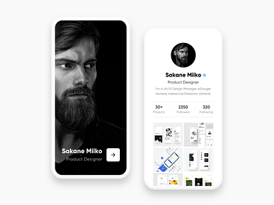 Designer Profile Concept UI Design